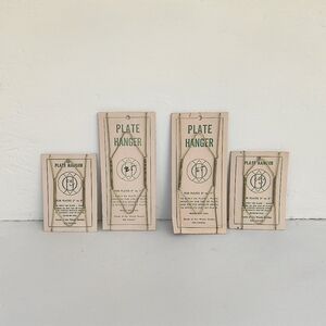 VINTAGE | Goods Of The Woods Gold Tone Plate Art 4 Point Spring Hangers Set Of 4